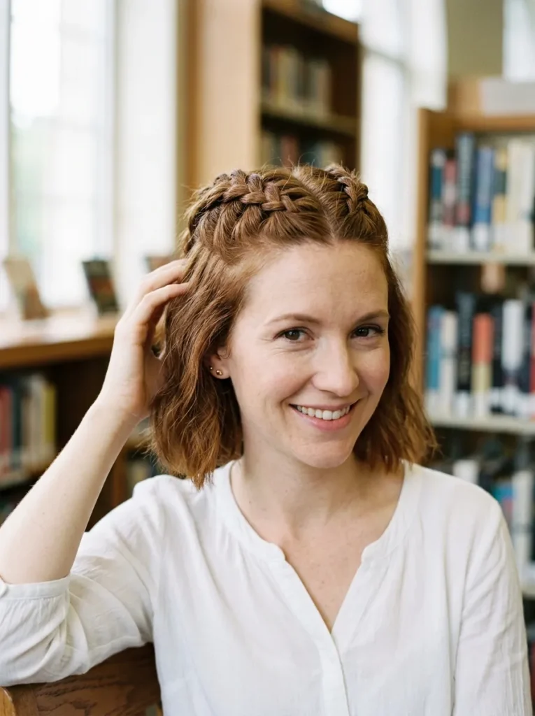 Half Up Braided Bob