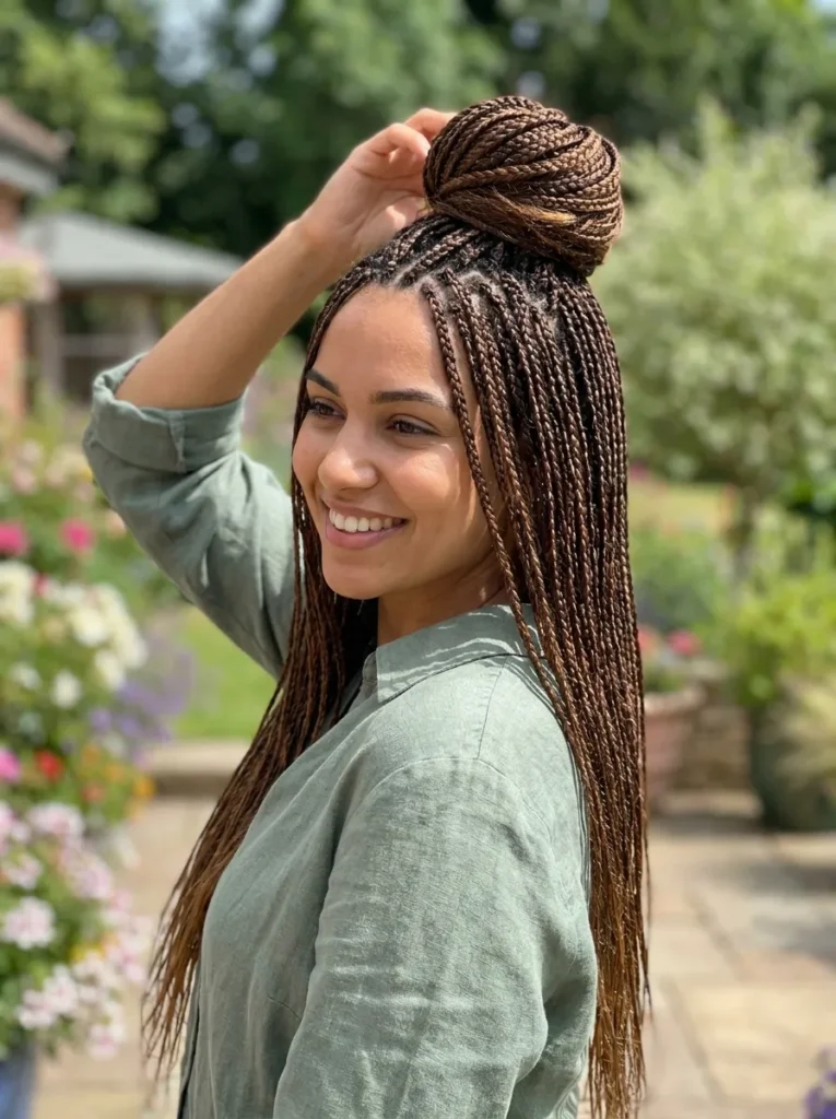Half-Up Braided Bun