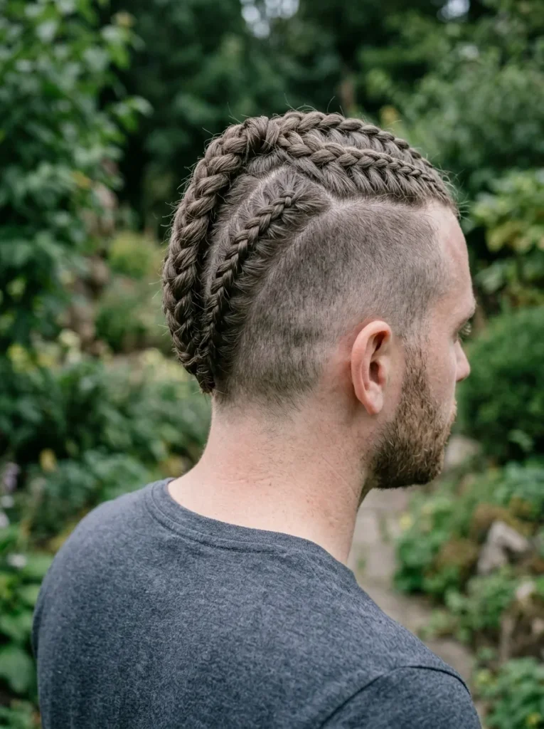 Half Up Braided Mohawk