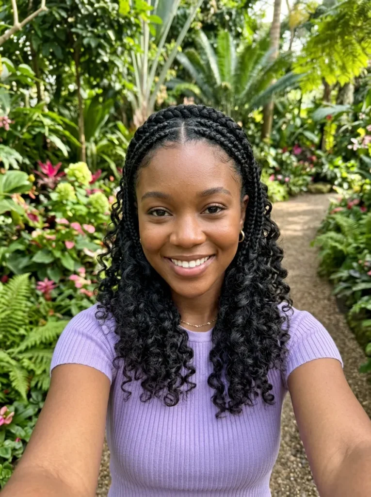 Half-Up Koroba Braids
