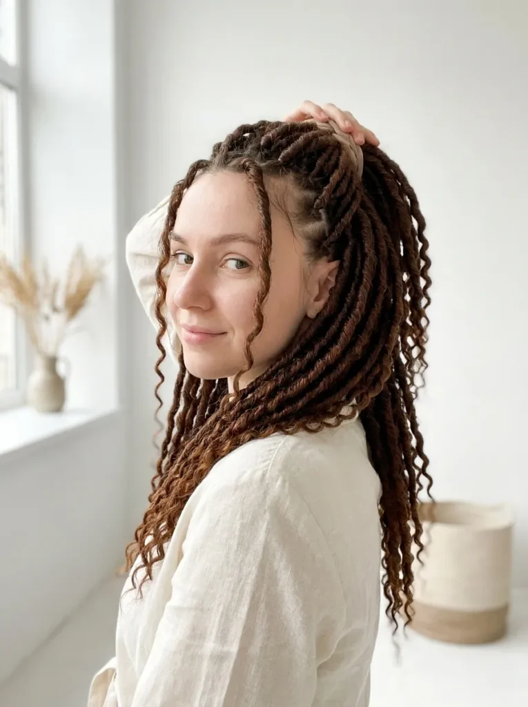 Half Up Loc Twists
