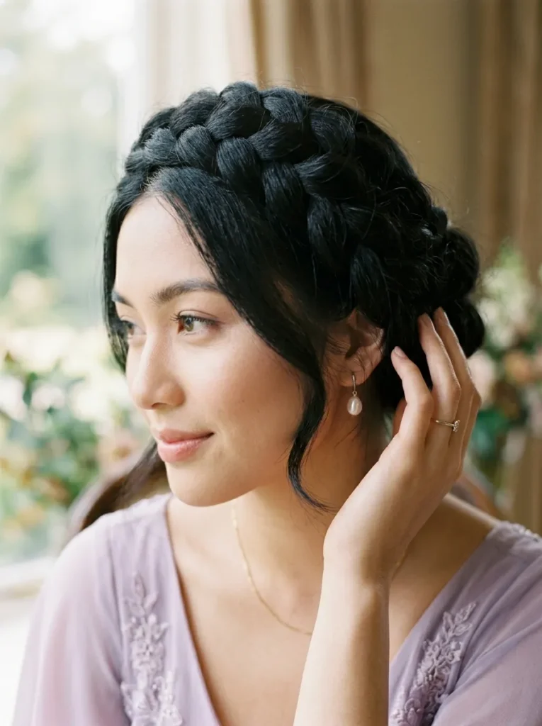 Halo Braid Updo