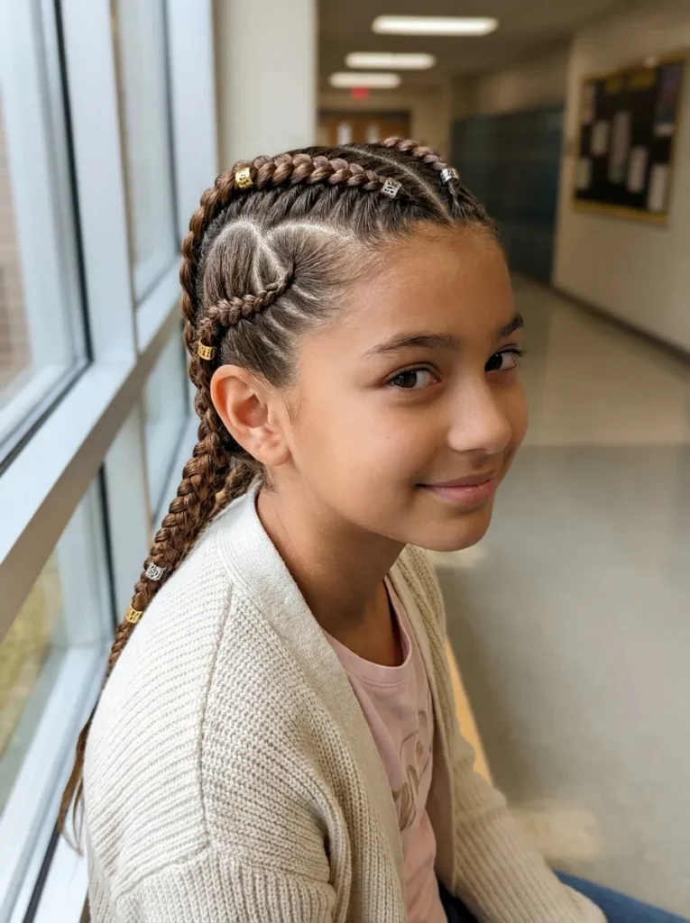 Heart Cornrow Braids