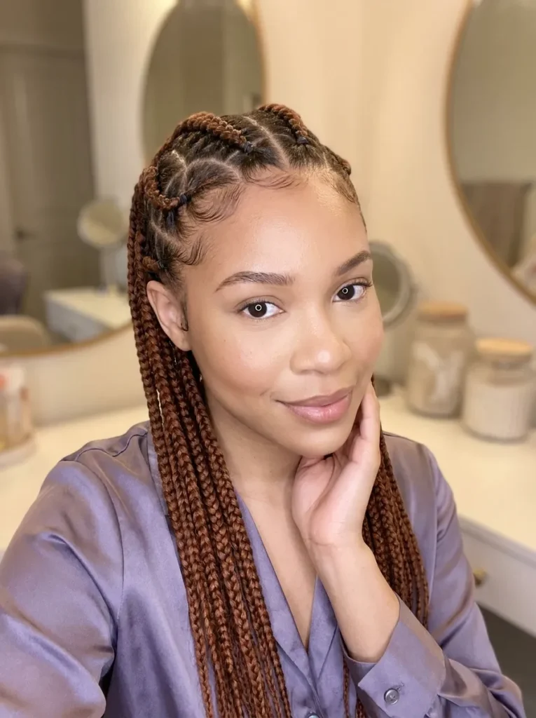 Heart Part Braids