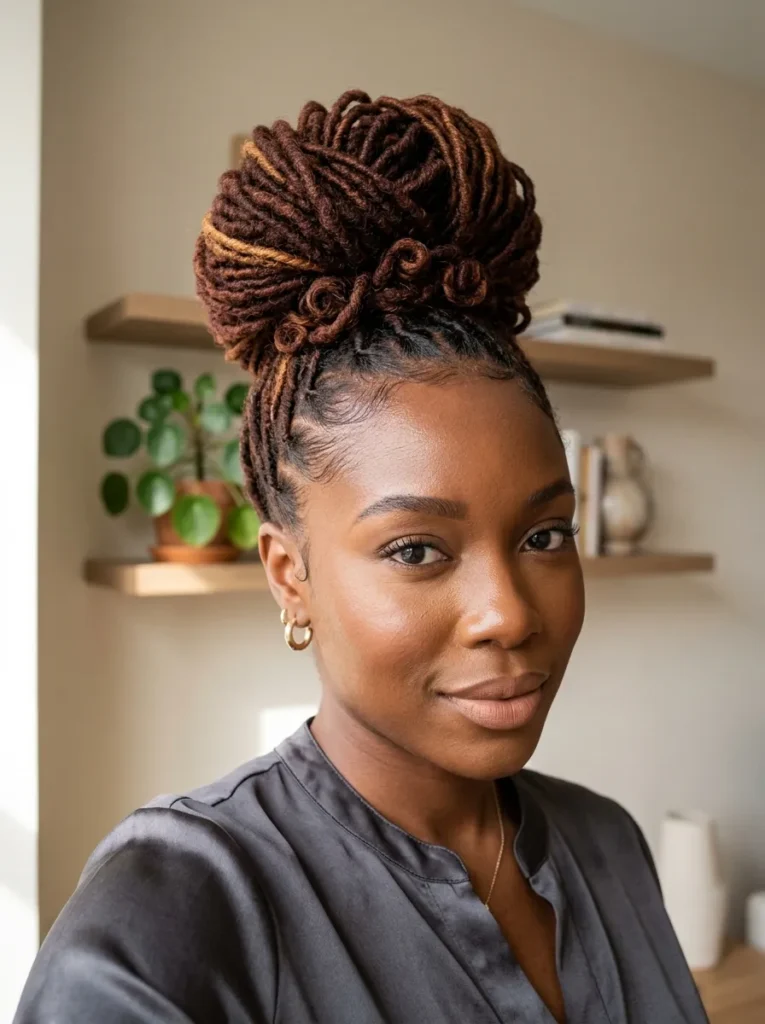 High Bun Sisterlocks