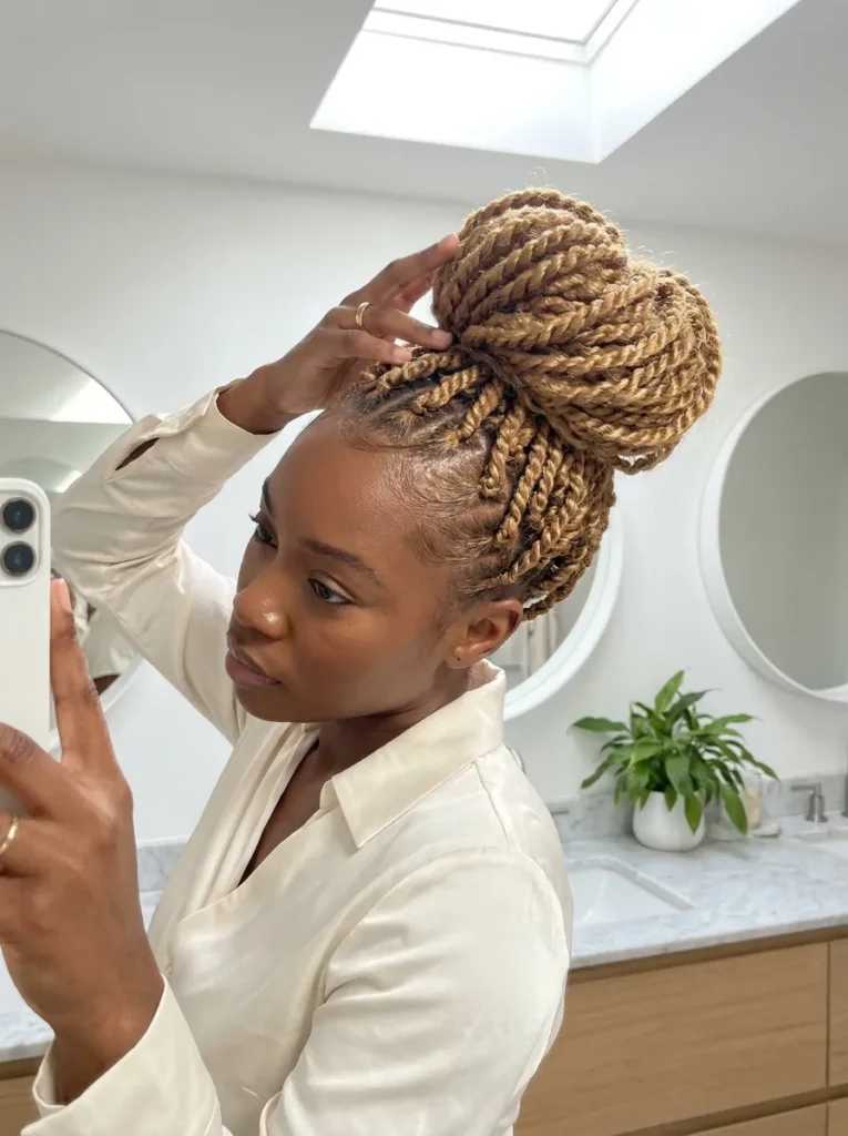 High Bun Twists