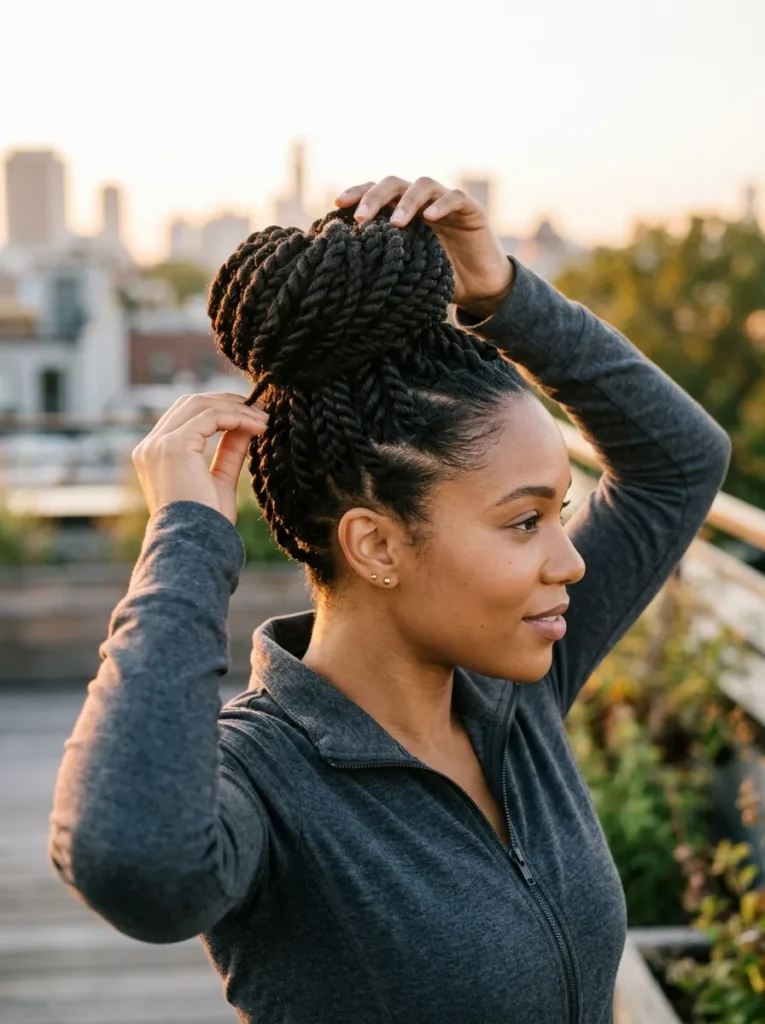 High Bun Twists