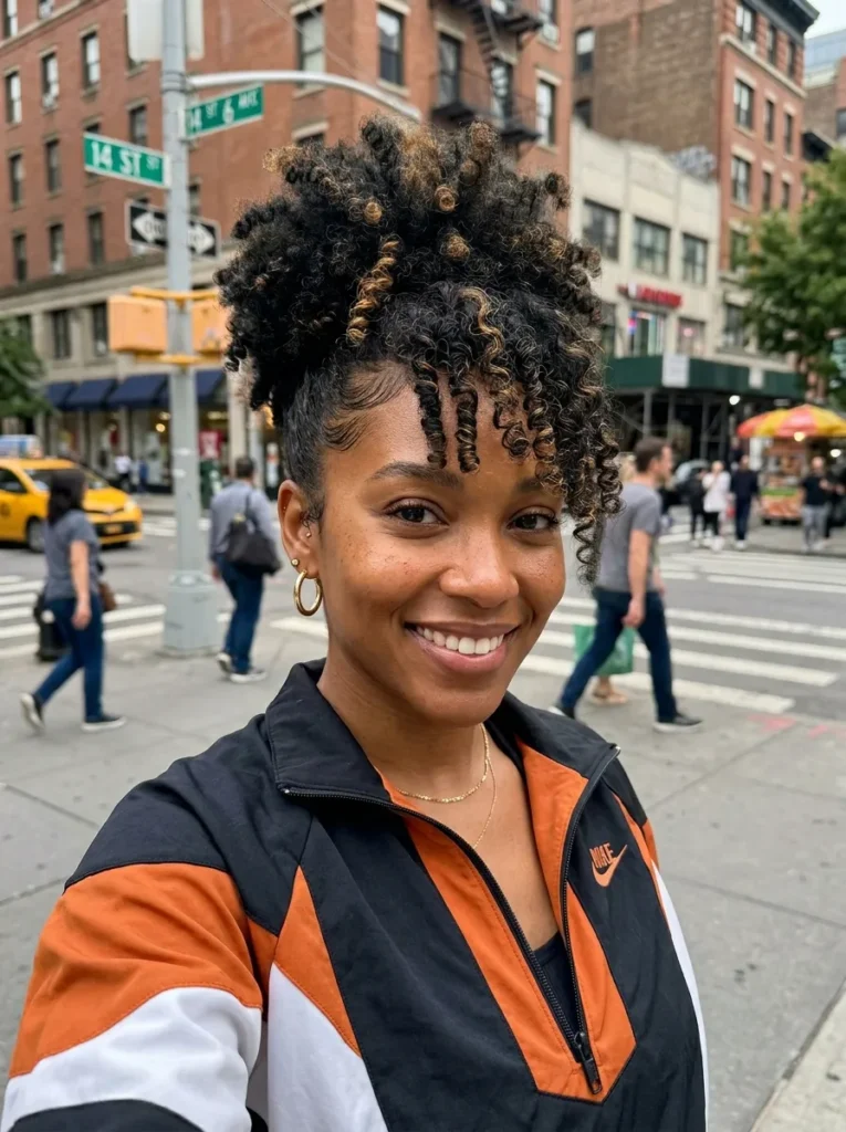 High Puff With Bangs