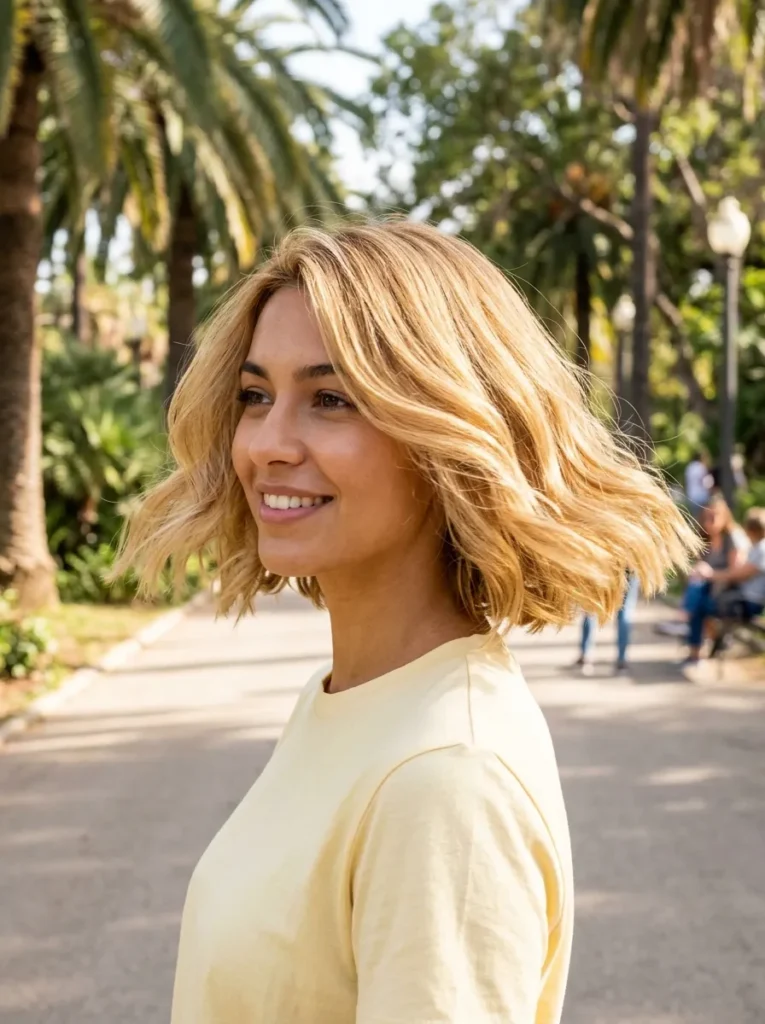 Honey Blonde Beach Bob