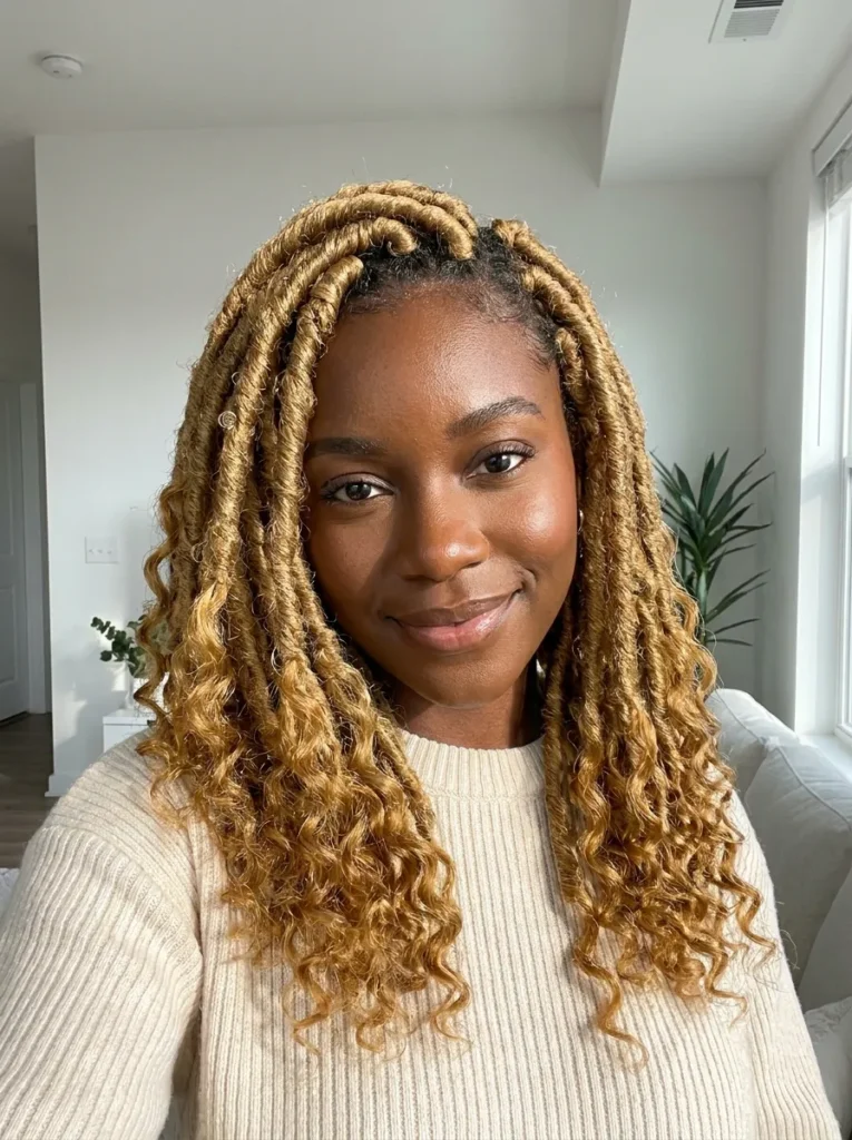 Honey Blonde Goddess Locs