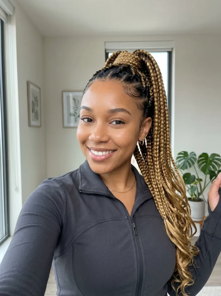 Jumbo Braids Ponytail