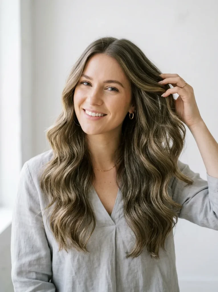 Khaki Bronde Waves