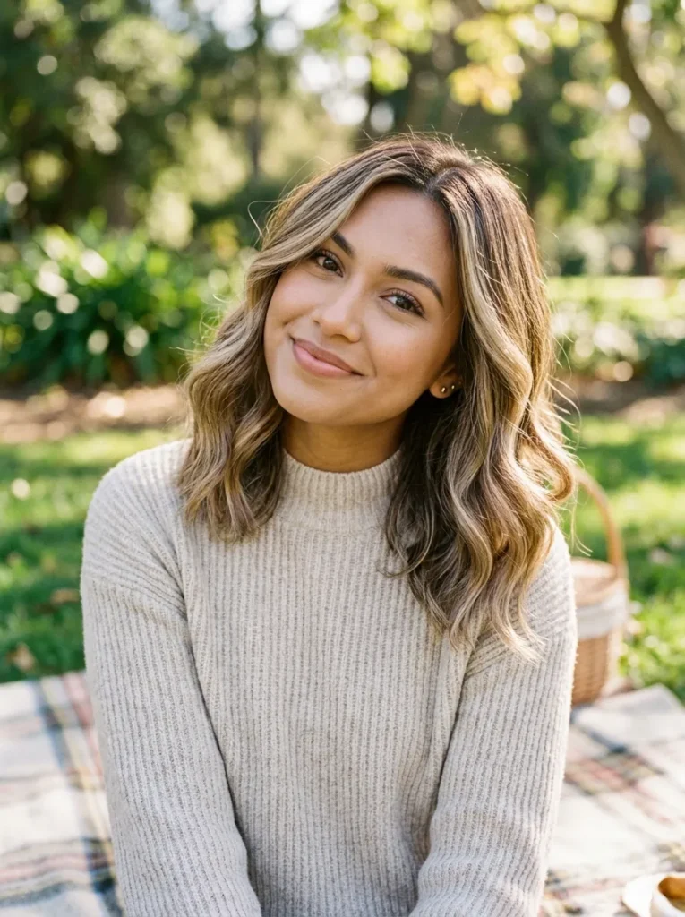 Latte Balayage Lob