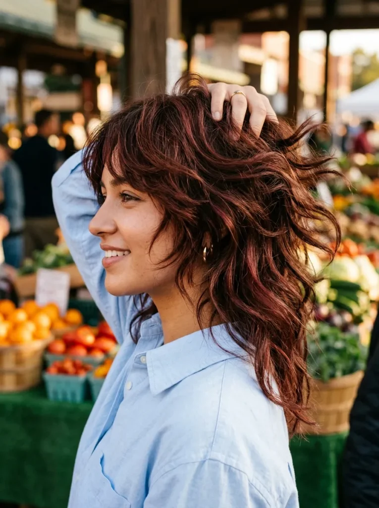 Layered Cherry Mocha Shag