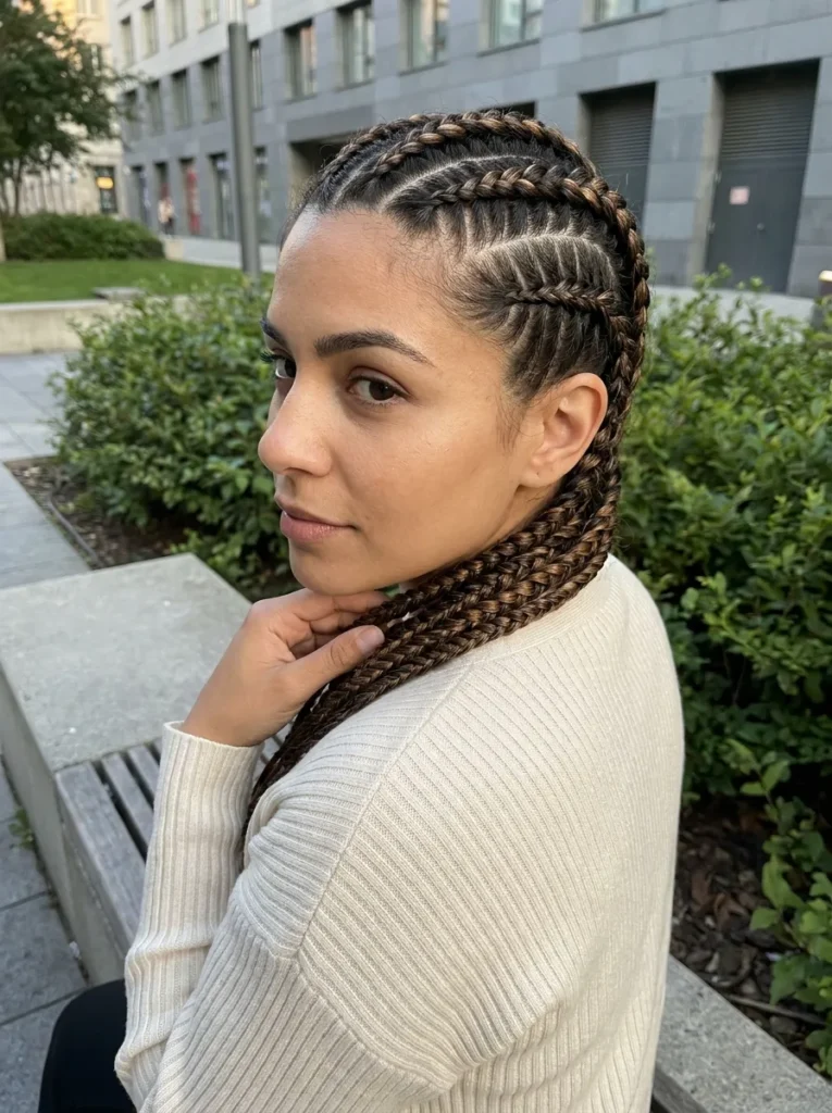 Layered Cornrow Braids