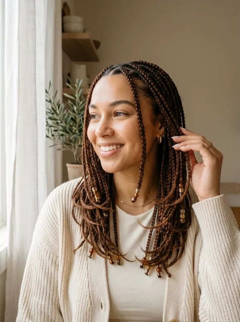 Layered Knotless Braids