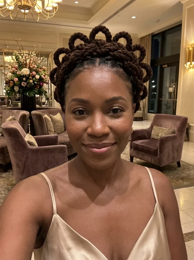 Loc Petal Updo