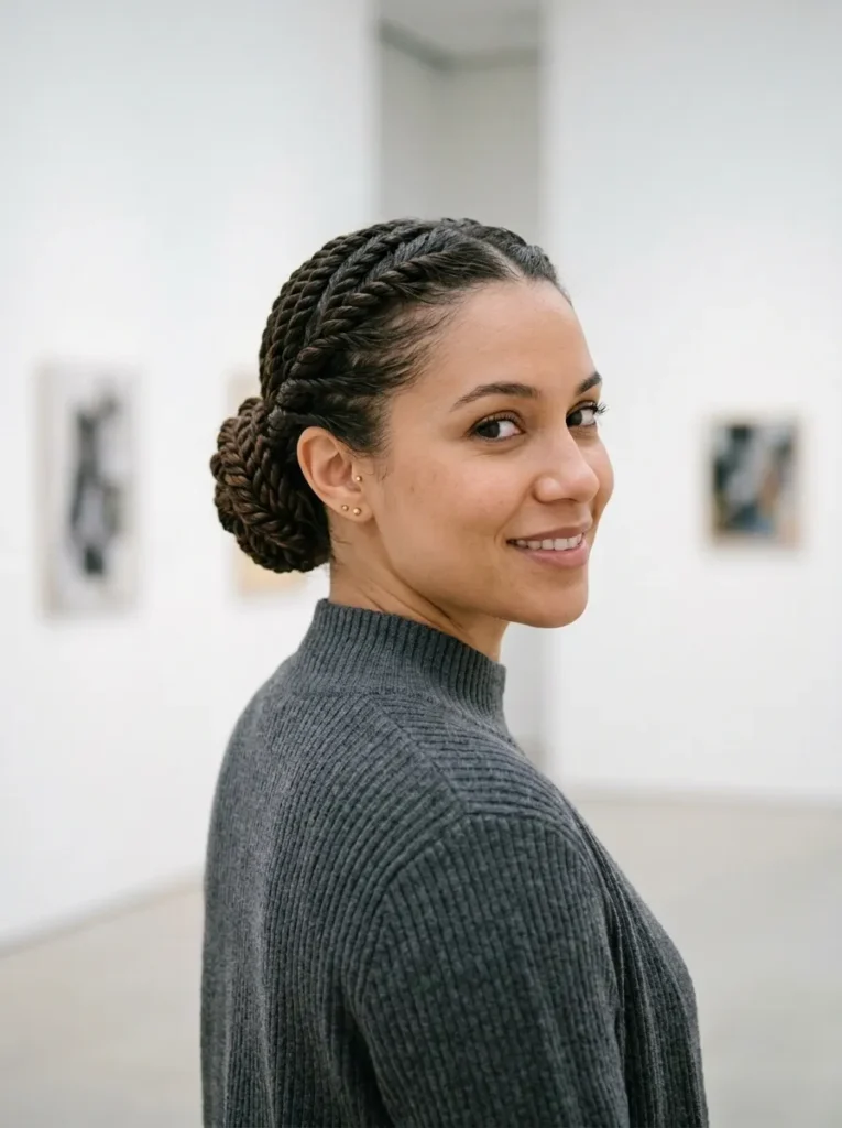 Low Flat Twist Bun