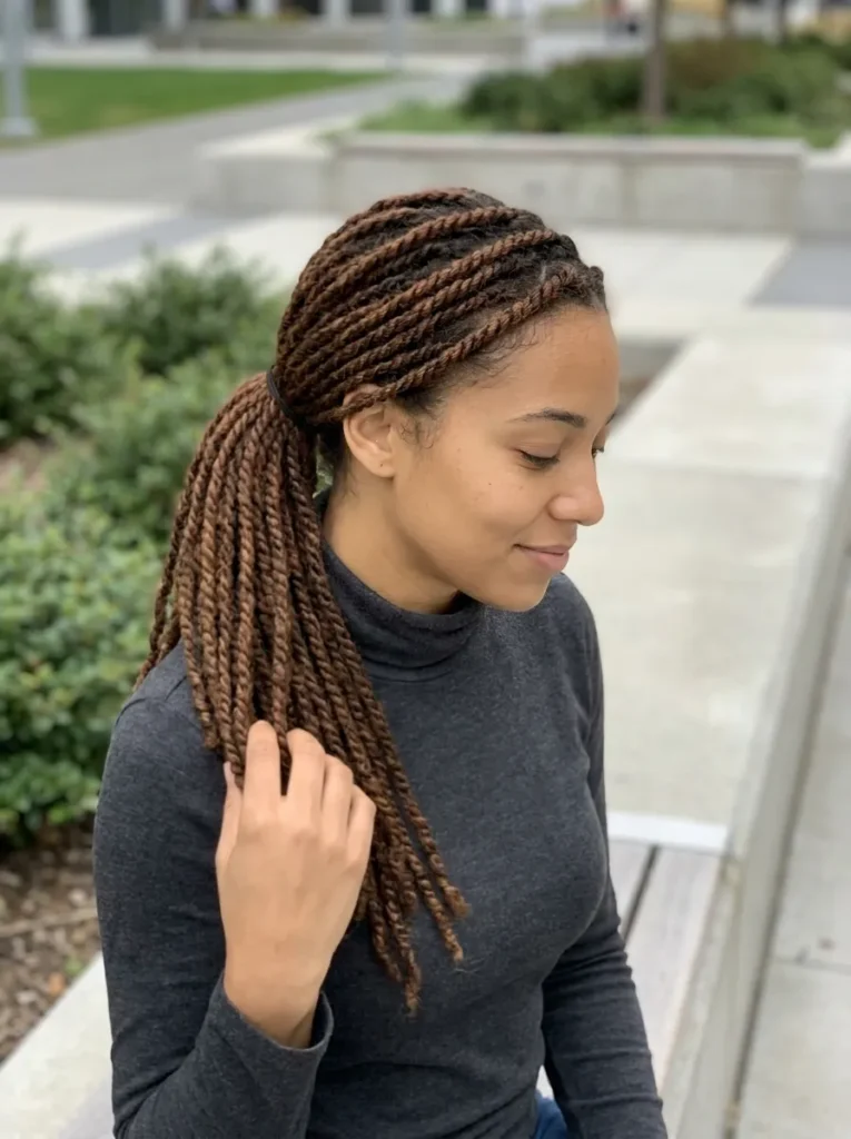 Low Ponytail Twists