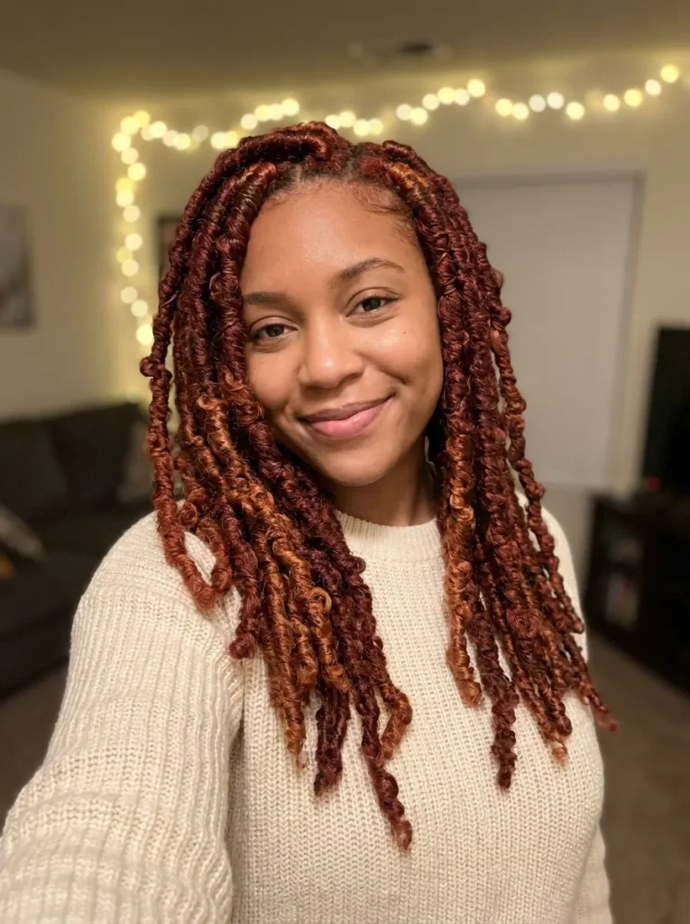 Medium Length Auburn Locs