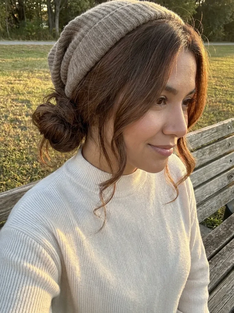 Messy Beanie Bun
