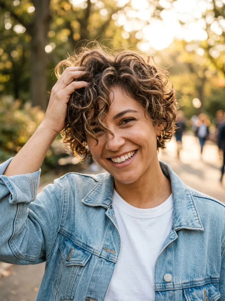 Messy Curly Pixie