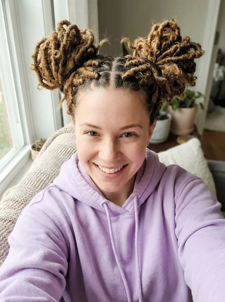 Messy Double Space Buns