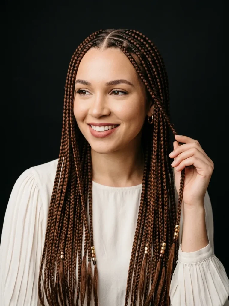 Middle Part Braids