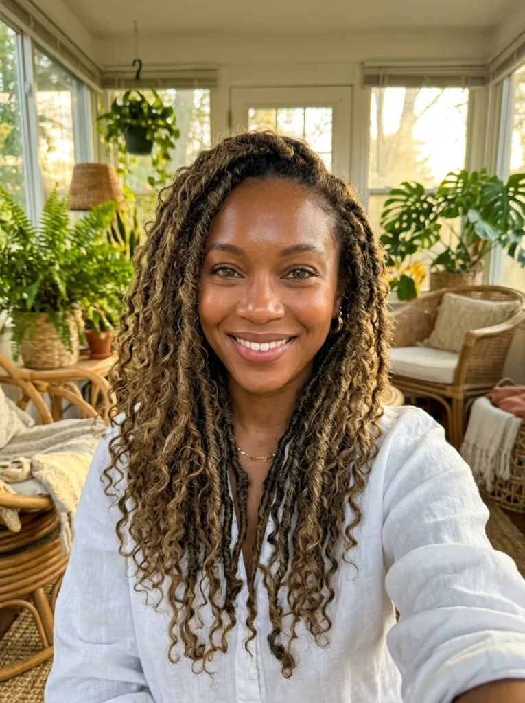 Mixed Brown Tone Locs