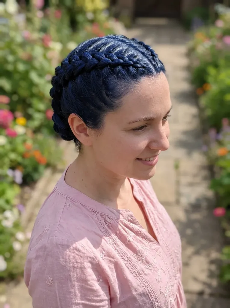 Navy Dutch Braids