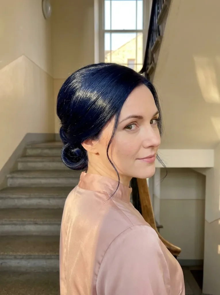 Navy French Twist