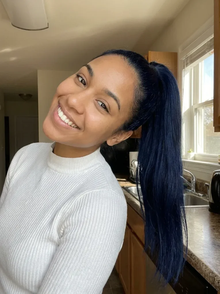 Navy High Ponytail