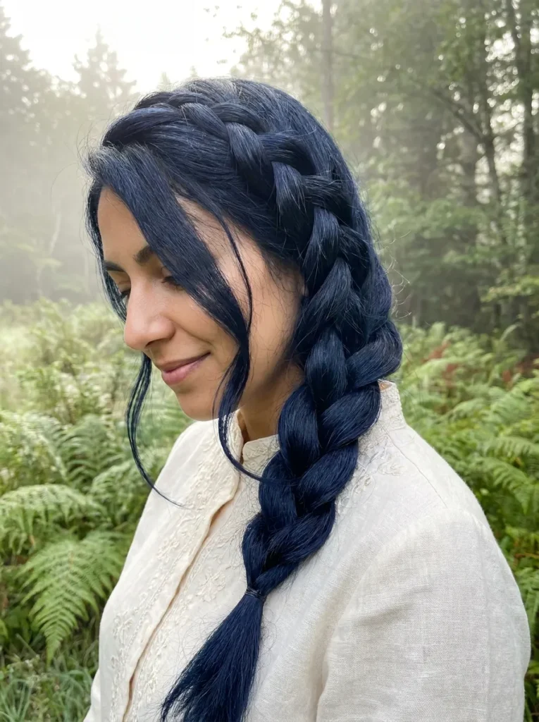 Navy Waterfall Braid