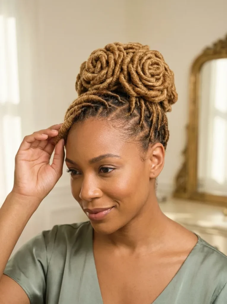 Petal Bun Locs