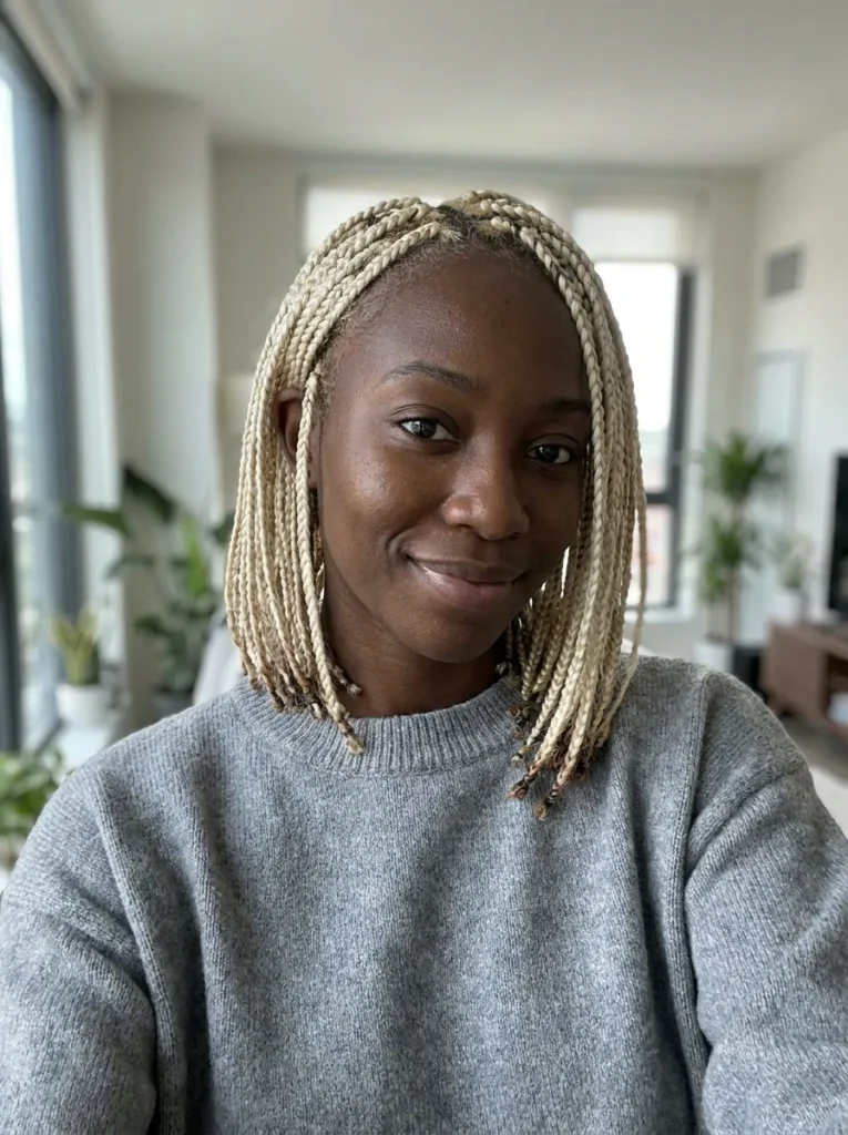 Platinum Blonde Bob Braids
