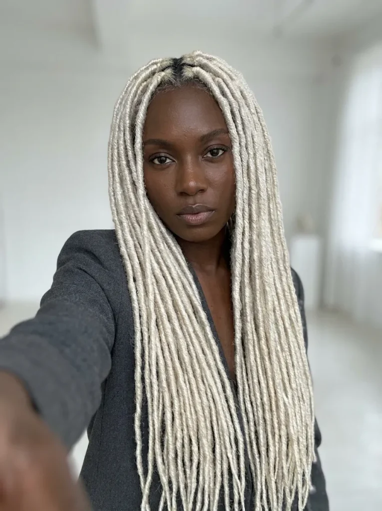 Platinum Blonde Long Locs