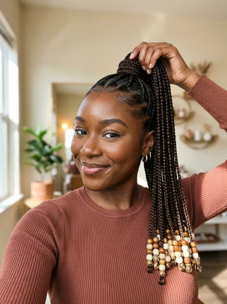 Ponytail Beaded Braids