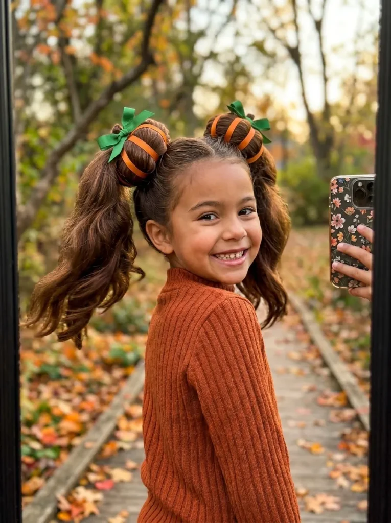 Pumpkin Ponytails