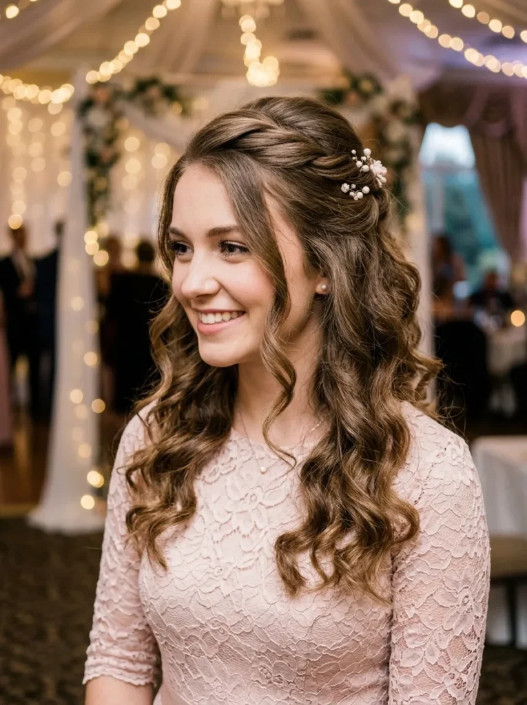 Romantic Half-Up Style