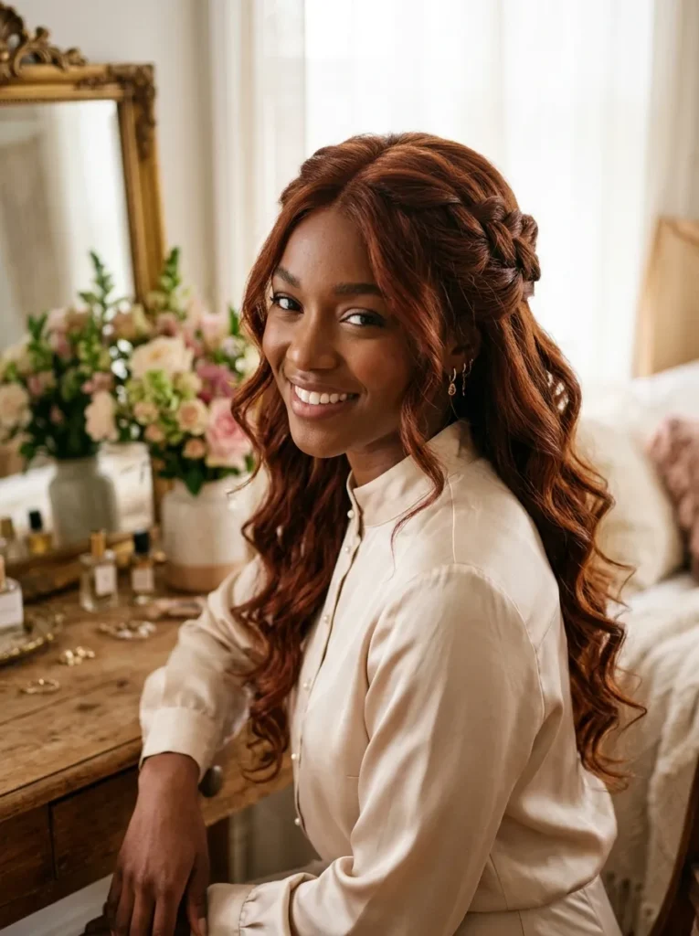Romantic Half-Up Waves