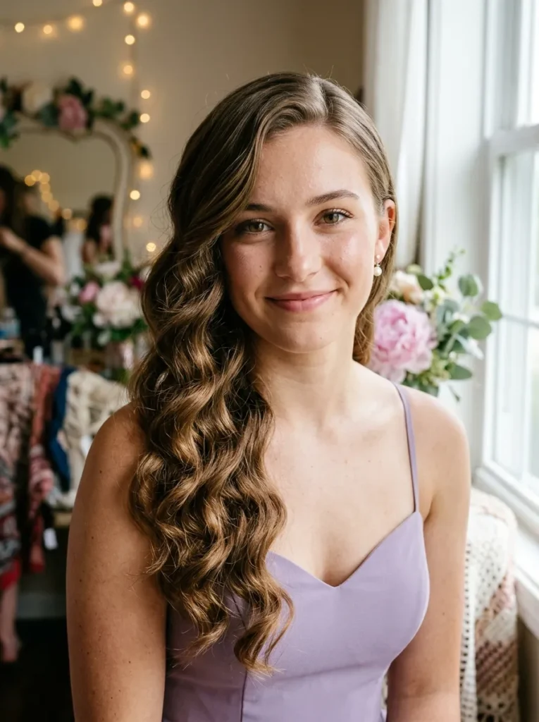 Romantic Side Swept Waves