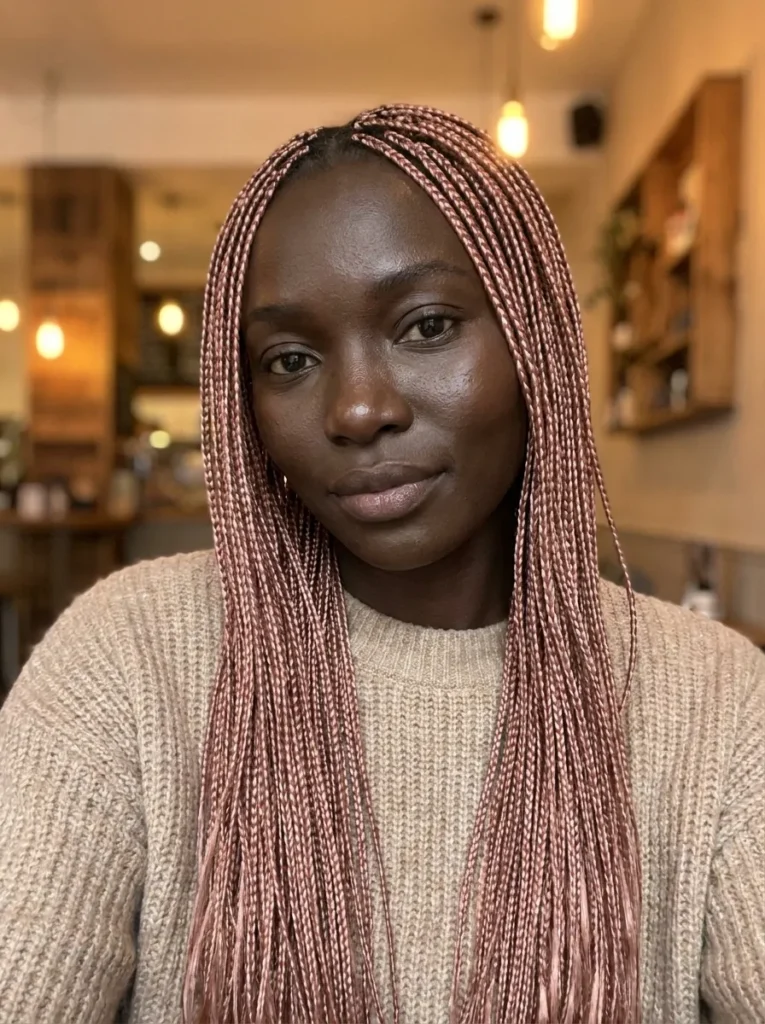 Rose Gold Micro Braids