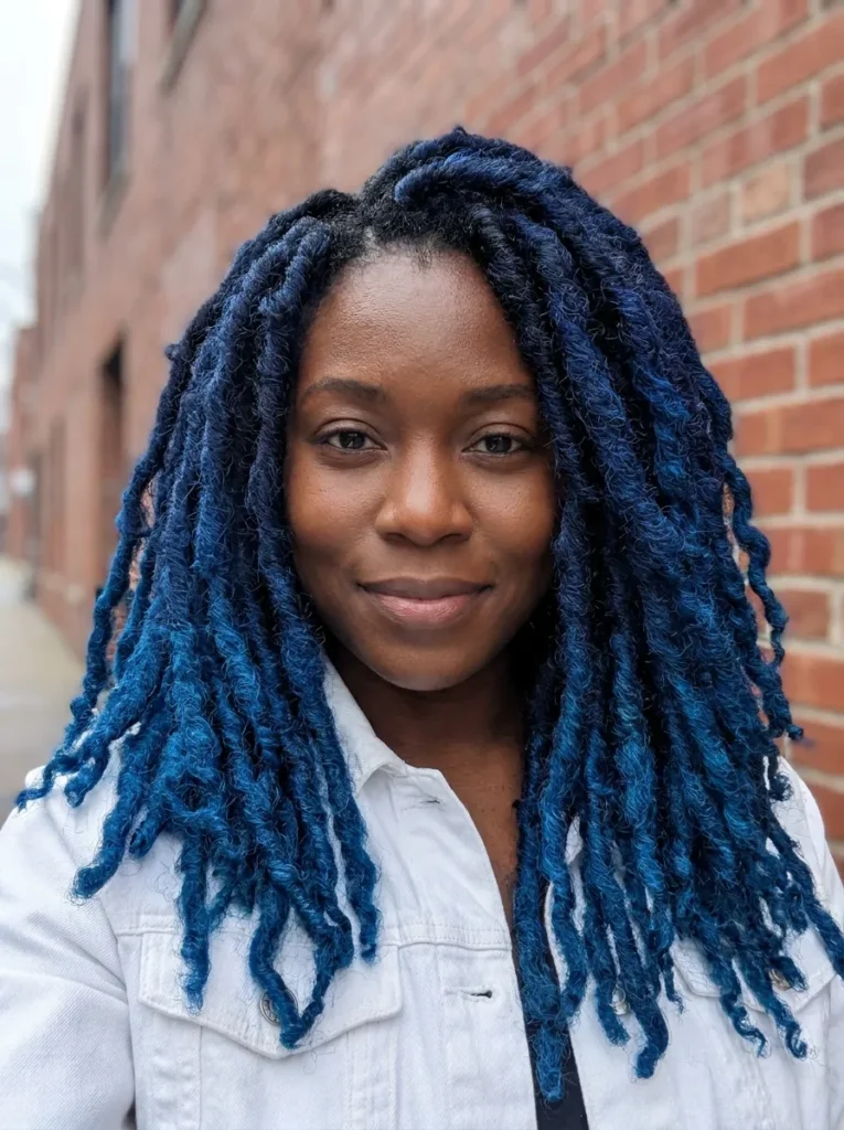 Royal Blue Distressed Locs