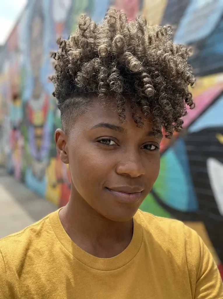 Shaved Sides Curly Top