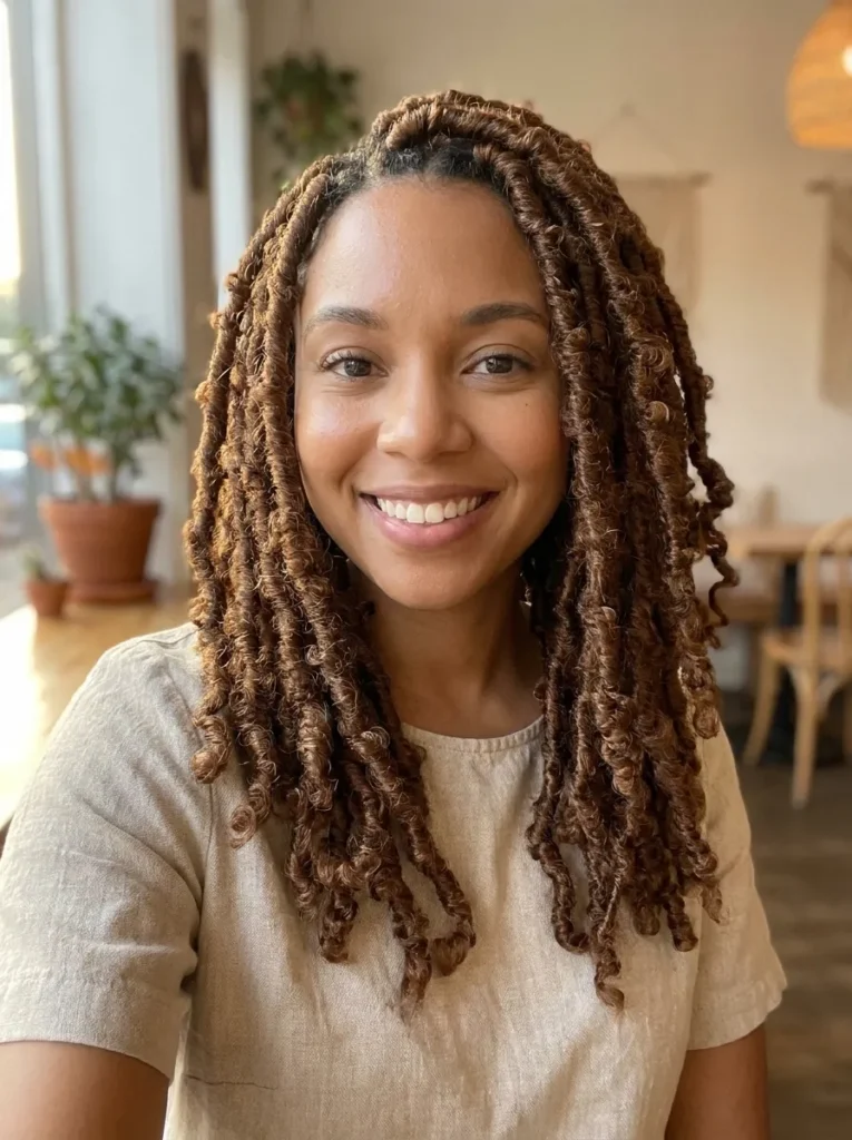 Shoulder Length Distressed Locs