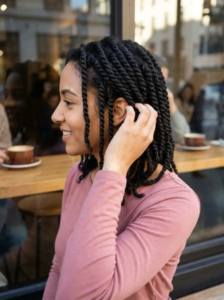 Shoulder Length Twists