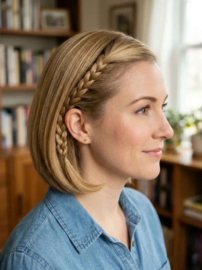 Side Detail Braided Bob