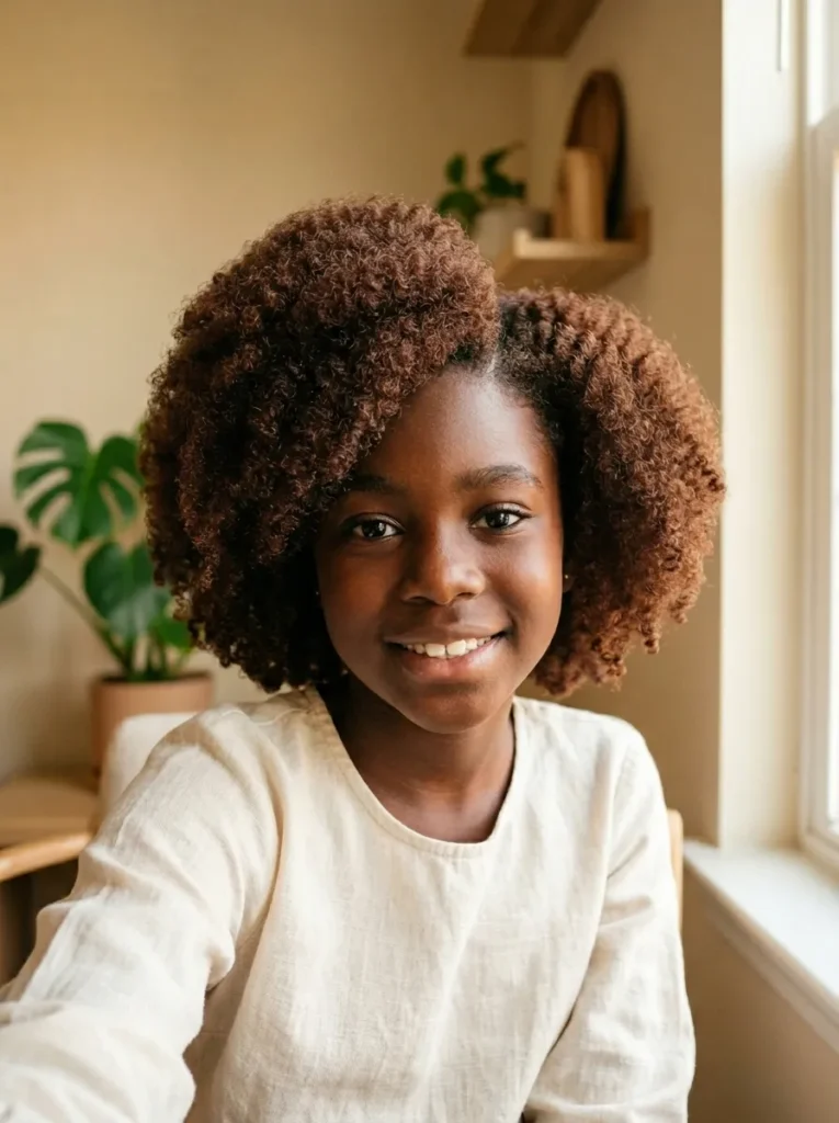 Side Part Afro