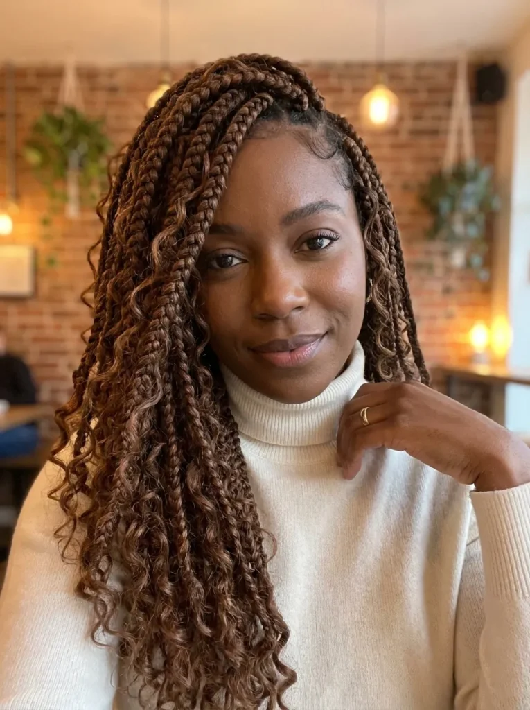 Side Part Boho Braids