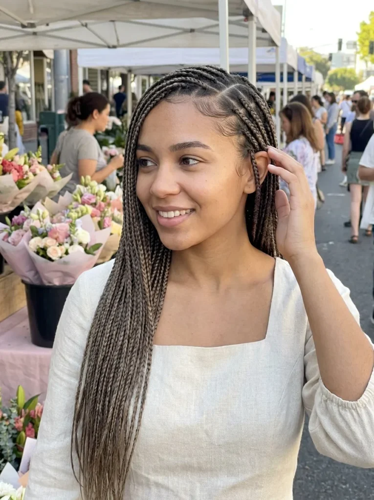 Side Part Braids